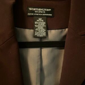 Rich chocolate brown jacket/blazer. Get ready for fall now!